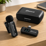 Mobicell C4 Wireless Lavalier Microphone with Charging Case - Image 2